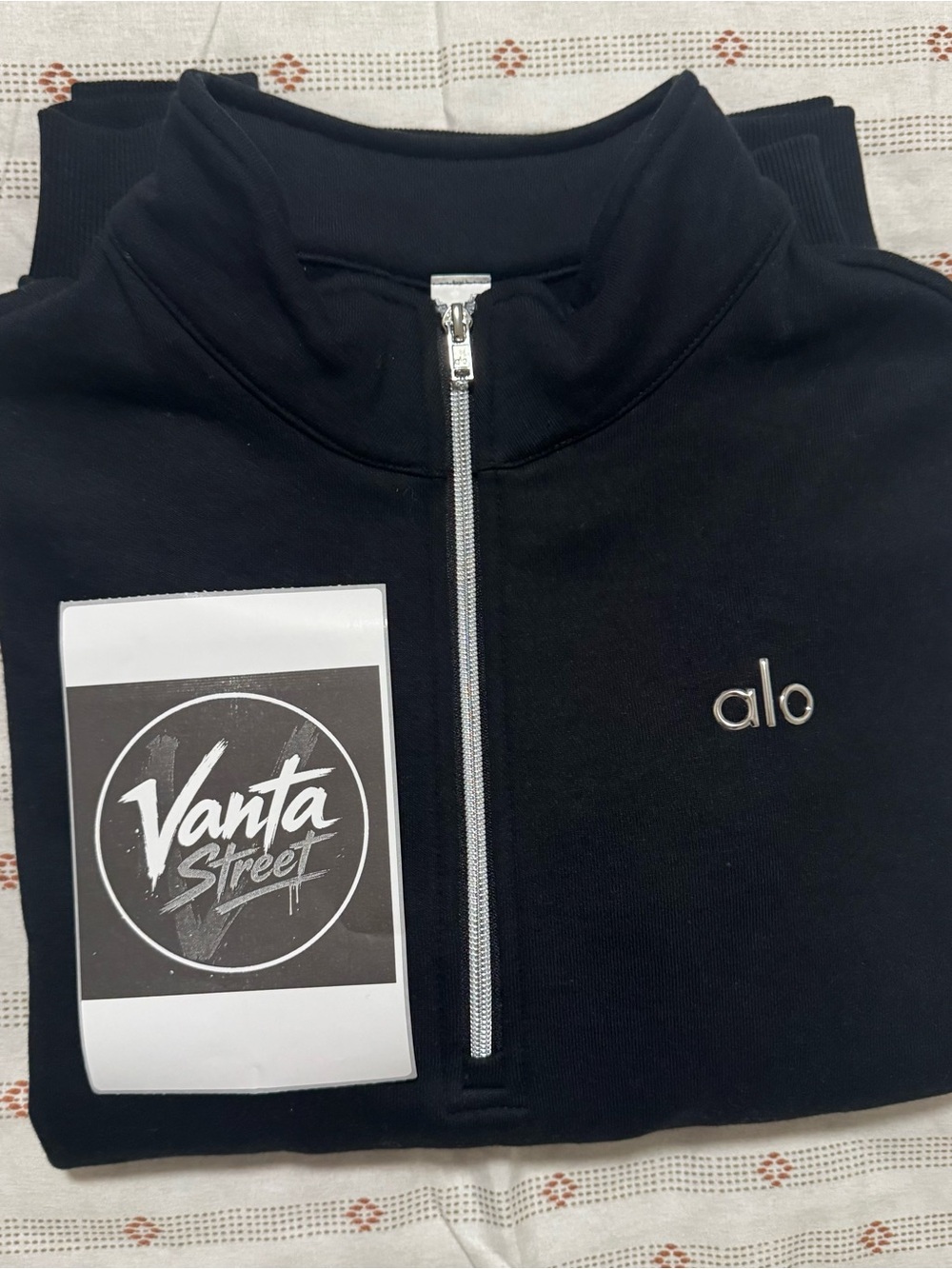 ALO Men’s Size Black Quarter-Zip Pullover
